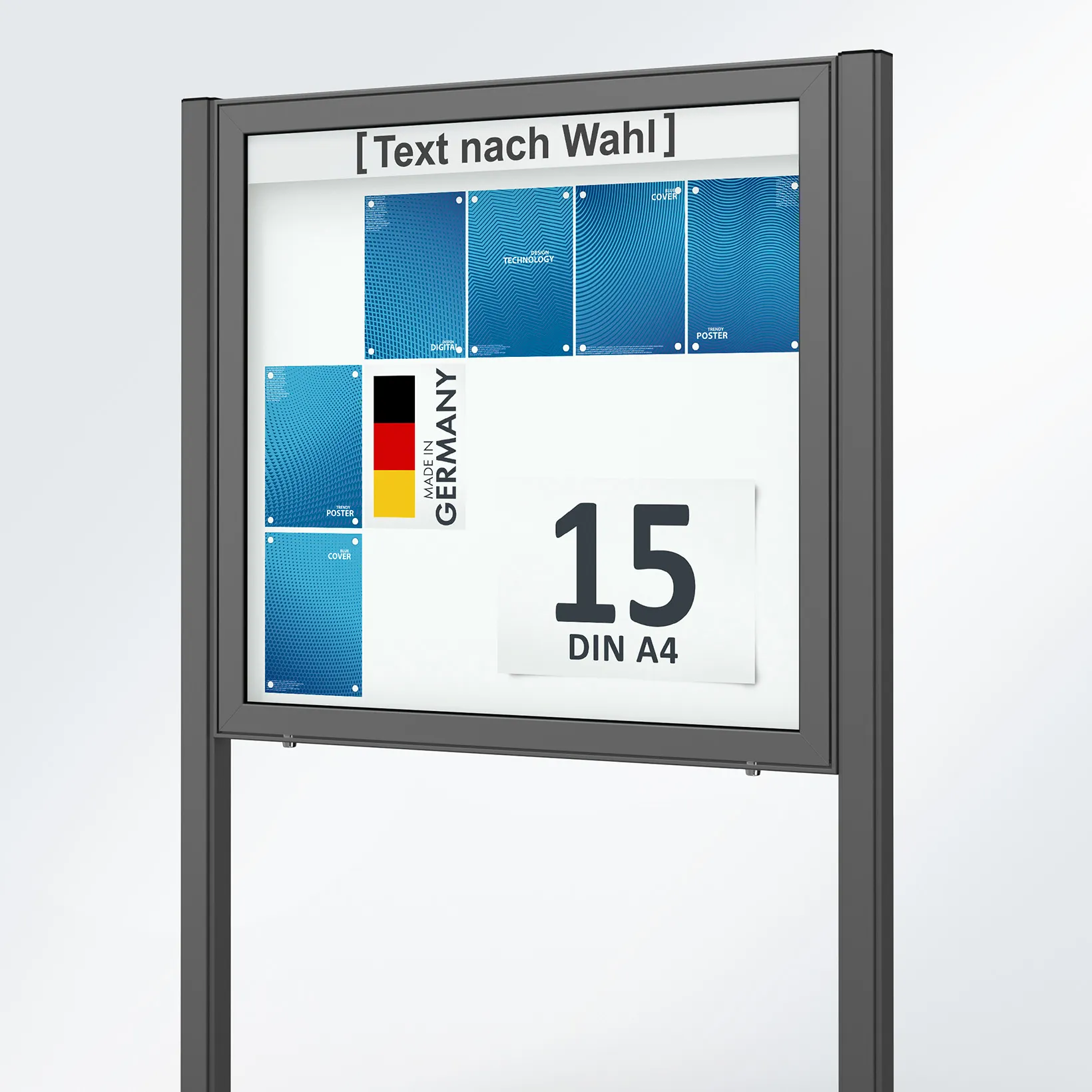 poster, Informationsdisplay, DIN A4, Rahmen, Metallständer